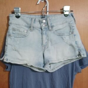 Blue Jean Shorts, Size 4, AEROPOSTALE, Free T shirt